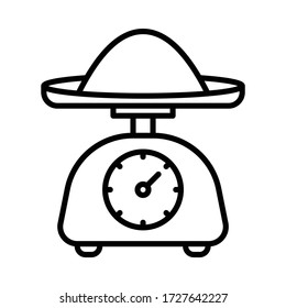 scale icon kitchen utensil vector