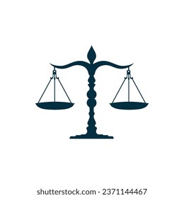Scale icon, Law firm logo template. Scale balance icon vector. 