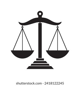 Scale icon. Law and justice theme. Isolated design. Vector illustration.