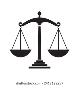 Scale icon. Law and justice theme. Isolated design. Vector illustration.