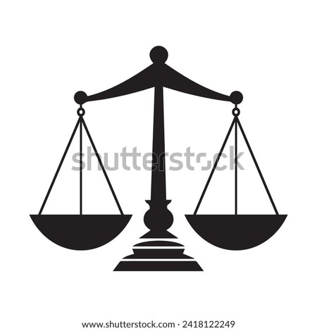 Scale icon. Law and justice theme. Isolated design. Vector illustration.