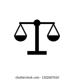 Scale icon. Law scale vector icon. Justice symbol. Ethics icon