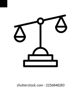 vector de línea de icono de escala