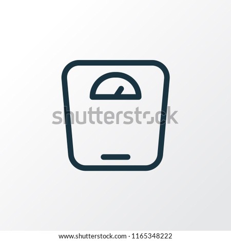 Scale icon line symbol. Premium quality isolated weight measurement element in trendy style.