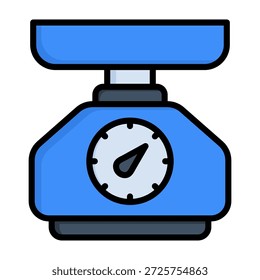 Ícone de Escala Cor Linear Estilo Ilustração de Vetor