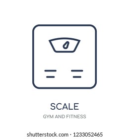 Scale icon. Scale linear symbol design from Gym and Fitness collection. Simple outline element vector illustration on white background