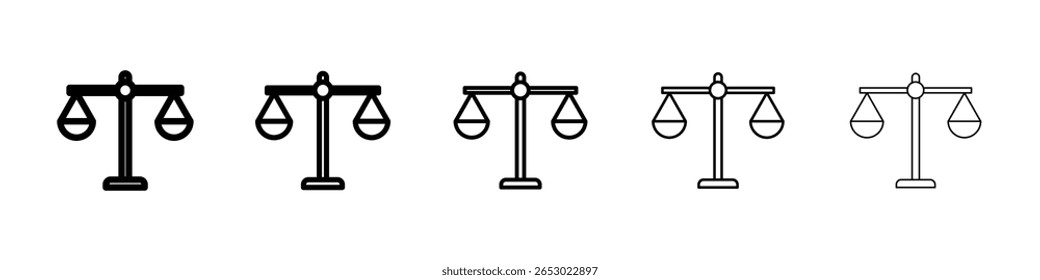 Scale icon or logo illustration outline black style