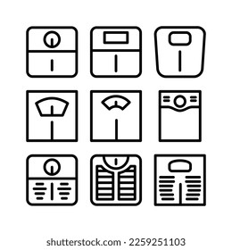 icono de escala o logotipo símbolo de signo aislado ilustración vectorial de alta calidad estilo negro iconos vectoriales