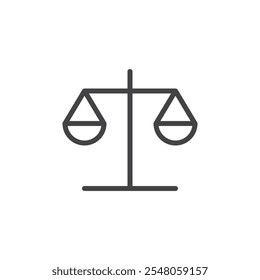 Scale icon Logo symbol outline set