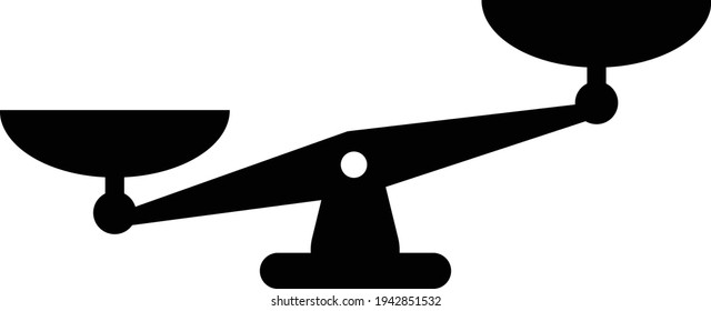 scale icon on white background, balance scale sign. flat style. simple equal balance scale symbol.