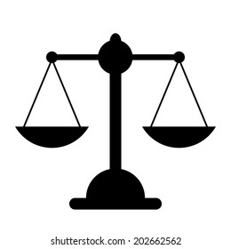 Scale icon on white background. Vector illustration.