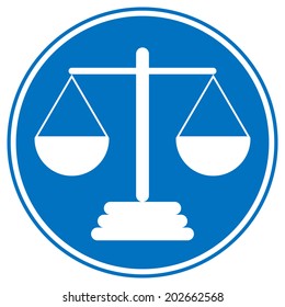 Scale icon on white background. Vector illustration.