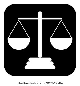 Scale icon on white background. Vector illustration.