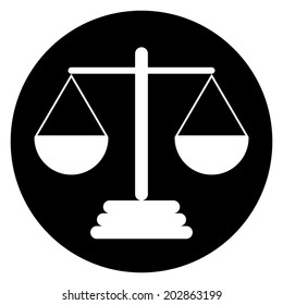 Scale icon on white background. Vector illustration.
