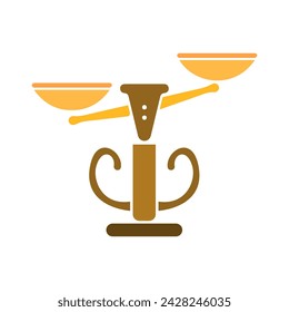 scale icon on white background, vector illustration
