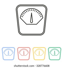Scale  icon  on white background. Vector illustration.