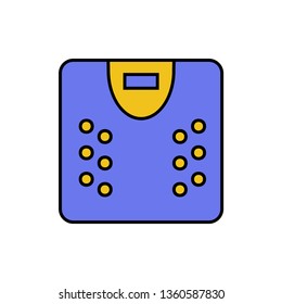 Scale icon - Outline illustration of a scale vector icon for the web - black - Vector