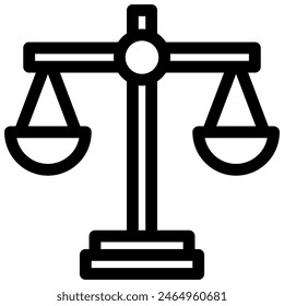 icono de escala con estilo de contorno