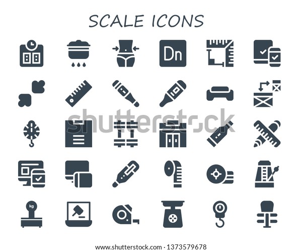 Scale Icon Set 30 Filled Scale Stock Vector (Royalty Free) 1373579678 ...