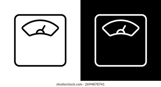 Conjunto de iconos de escala. Diseño De Línea Limpia Con Versiones Claras Y Oscuras Para Un Uso Versátil.