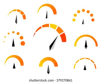 Scale icon set, isolated on white background, vector illustration.