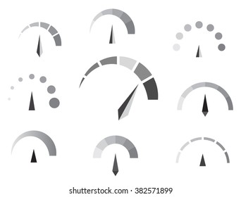 Scale icon set, isolated on white background, vector illustration.
