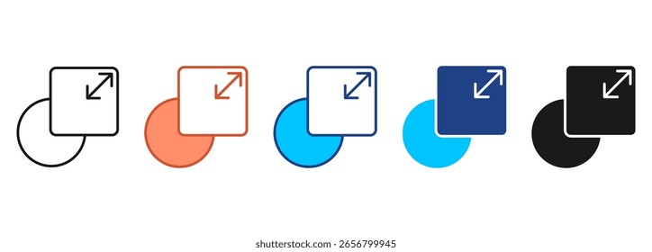 Ícone de Escala Definir Coleção de Vários Estilos