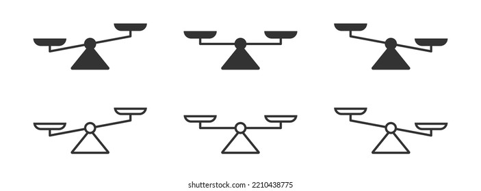 Scale icon set. Simple design. Vector illustration.
