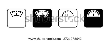 Scale icon set. Weight scale icon. Weight scale symbol pictogram