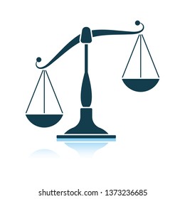 Scale icon. Shadow reflection design. Vector illustration.