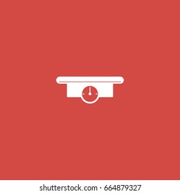 scale icon. sign design. red background