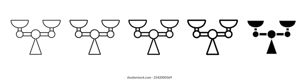 ícone de escala Ilustração de contorno simples