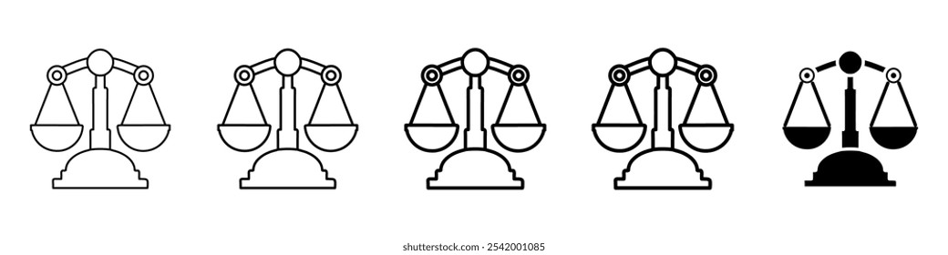 scale icon Simple outline illustration