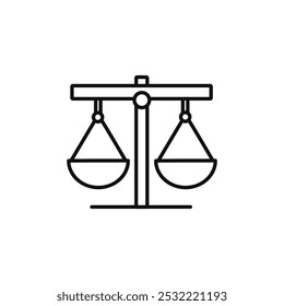 ícone Escala. ícone de linha fina simples.