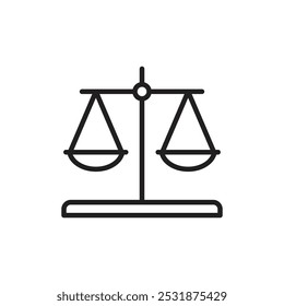 Scale icon Simple thin outline