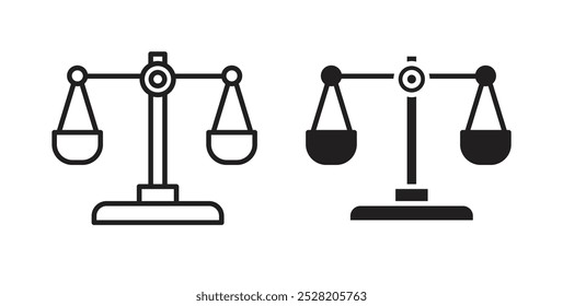 Scale icon in solid and stroke style.