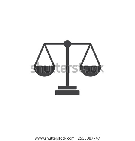 Scale icon Symbol mark in filled style