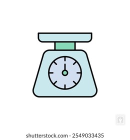 Icono de escala. Signo del símbolo de la escala para el concepto móvil y el Diseño web. Icono de Vector, Ilustración de logotipo, Vector