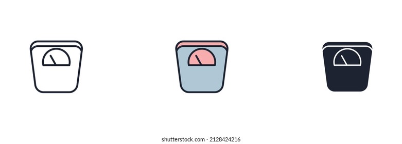 plantilla de símbolo de icono de escala para el logotipo de colección de diseño gráfico y web ilustración vectorial