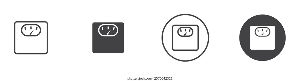 Scale icon Thin line art isolated