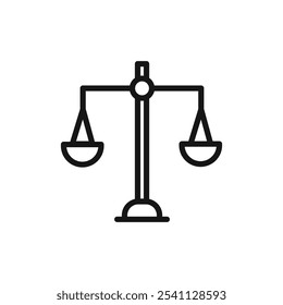 Scale icon Thin line flat illustration