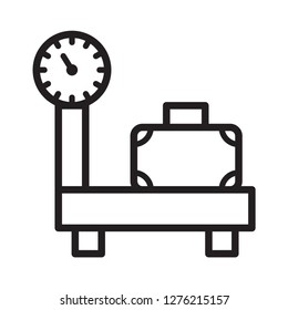 scale icon in trendy flat design 