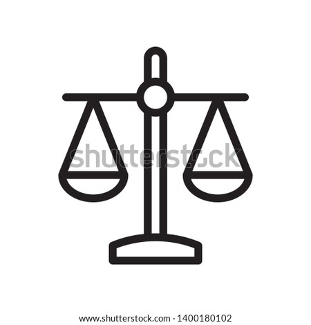Scale icon in trendy outline style design. Vector graphic illustration. Scale symbol  for website design, logo, app, and ui. Editable vector stroke. EPS 10.