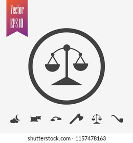 scale icon vector. balance icon.  justice icon