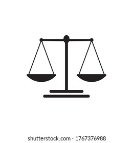  Scale icon vector. Balance sign