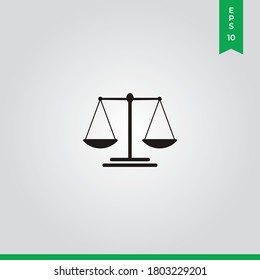  Vector de icono de escala. Signo de equilibrio