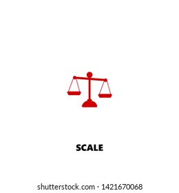 scale icon. scale vector design. sign design. red color