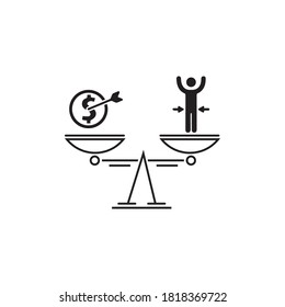 Scale icon vector design template illustration on white background