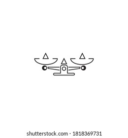 Scale icon vector design template illustration on white background