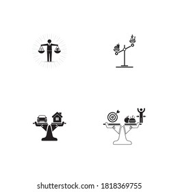 Scale icon vector design template illustration on white background